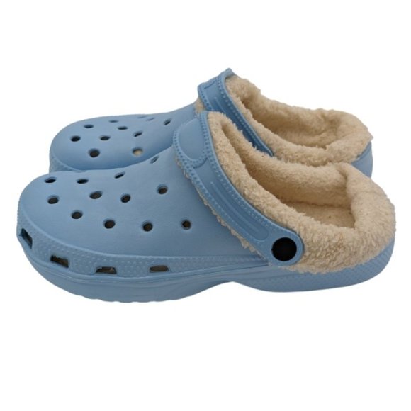 Women's Croc-Style Clogs Multi-Use Versatile Slippers Lightweight Unisex Fleece - Picture 4 of 8